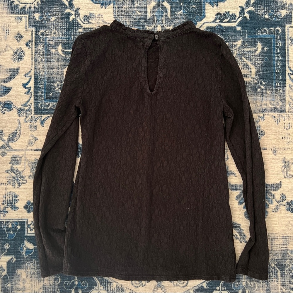 Loft Lace Ruffle Neck Top - XS - Picture 4 of 7